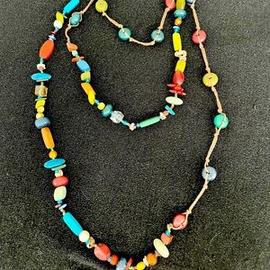 Colorful summer boho necklace